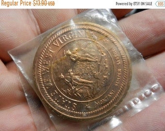 Spring Sale Vintage 1963 West Virginia Coin Token Medal Part of Large Token Collection