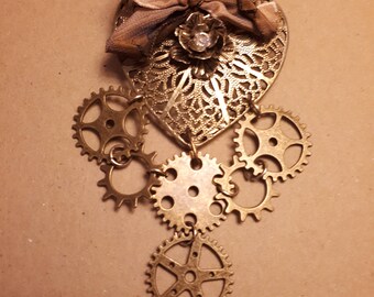 Steampunk Necklace / Brooch ,gift for women. Steampunk Jewelry Gift, Unique Steampunk