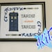 Complete Kit: Tardis Sweet Tardis Doctor Who Art Nouveau Parody cross stitch