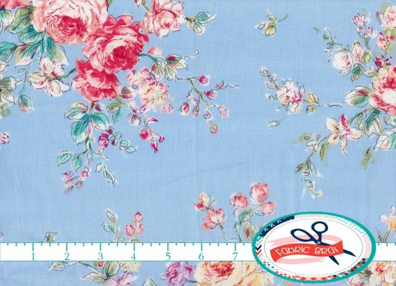 blue shabby chic fabric by the yard fat quarter shabby floral blue shabby chic fabric by the yard fat quarter shabby floral