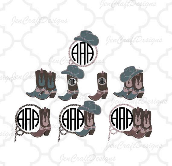 Download Cowboy Svg Cowboy Monogram SVG Cowboy Hat Monogram Cowboy