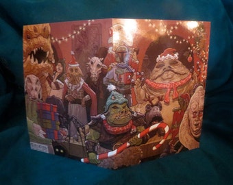 Star Wars Christmas Card Jabba Bells