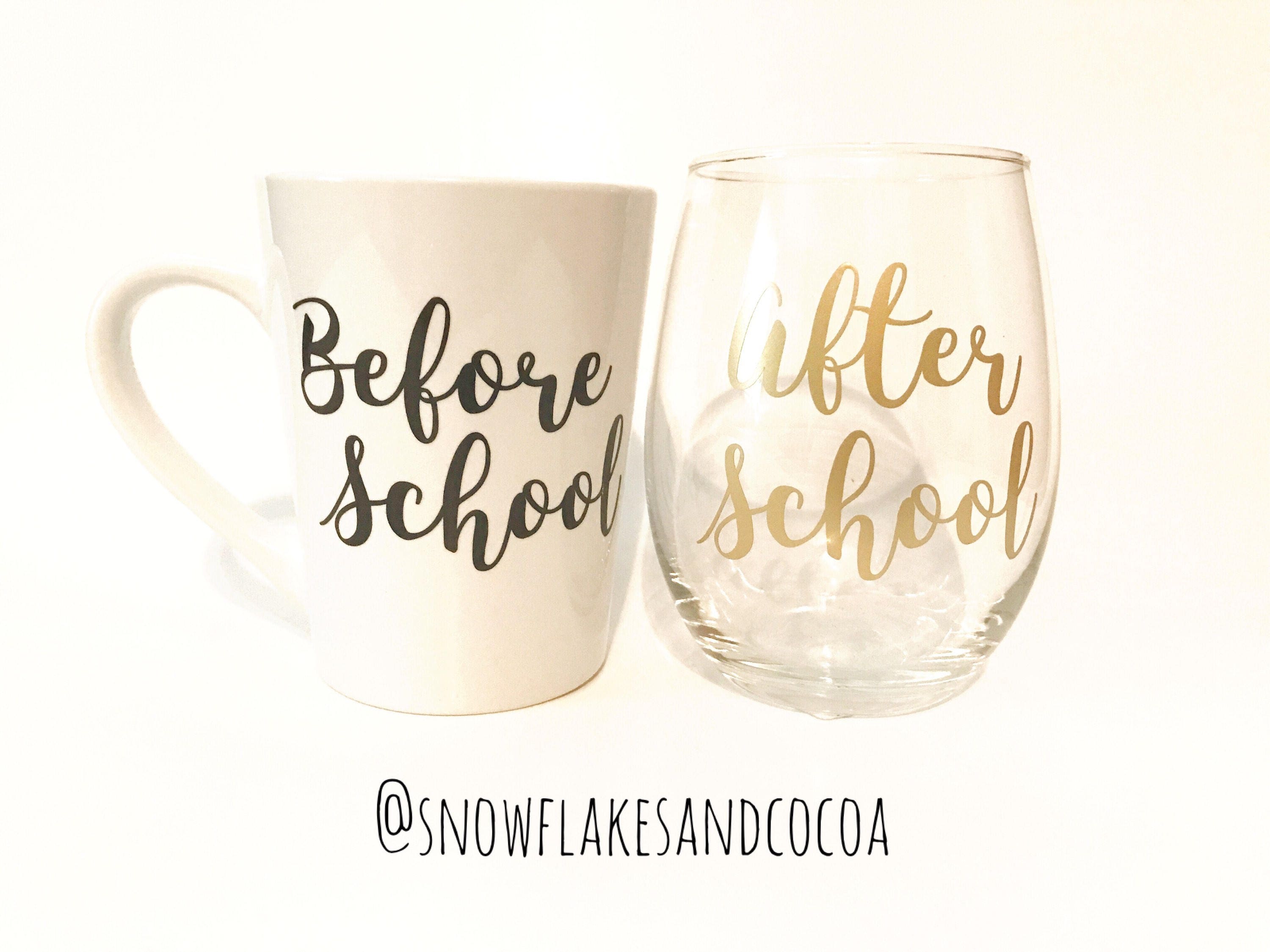 Download Back to school teacher gift Wine glass/Coffee Cup set