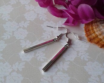 Silver Stick Earrings