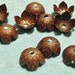 10 Vintaj Flower Bead Caps-Hand Finished Natural Brass, Vintaj Brass, Vintaj Bead Cap