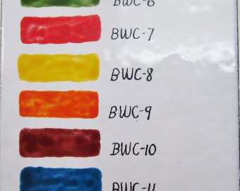 Water Color Enamel, Set of 8, Thompson Enamel, Vitreous Enamel, Glass for Metal, Water Colors for Enameling, Painting with Fire Studio,
