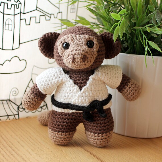 Monkey - Animalius. Amigurumi Pattern PDF, Kimono Animal Toy, Nursery Doll, Crochet Pattern, Cute Children Gift, DIY, Crafts, Digital File