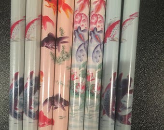 Japanese Koi Fish Chopstics/ hairsticks with free handmade silk holder--4 Variations