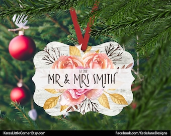 Our First Christmas Ornament, Mr & Mrs Ornament, First Christmas, Married Ornament, Custom Ornament, Wedding Gift Ornament, Benelux Ornament