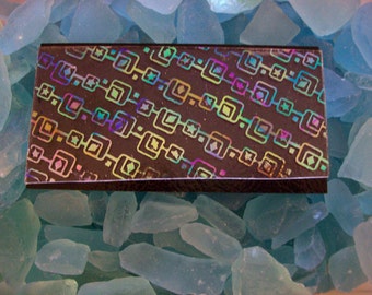 Hand Etched Dichroic Glass
