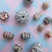 Indian Clay Beads Exotic Ceramic Beads Ethnic Bohemian Carved Beads Etched Boho Beads Pendants Exotic Unique Summer Colorful Tribal Beads