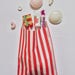 Candy stripe Paper bags, Paper favour bags, kids Party bags, party candy bags, sweet bags, wedding favour bags, party favour bags, Red, 10