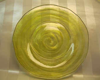Consolidated Glass Catalonian Glass Bread and Butter Plates in "Honey" Color