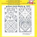 Aunt Martha's 3855 Heart Quilt Blocks Hot Iron Transfer Pattern for 9 to 12 inch Quilt Blocks