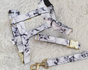 Adjustable dog harness "Marble"