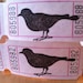 Vintage Style Hand Stamped The Raven Silhouette Carnival Tickets
