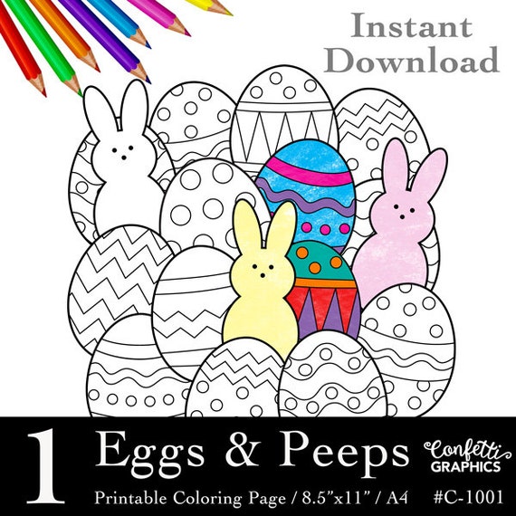 Eggs and Peeps Easter Coloring Page Mandala Colouring Page Eggs and Peeps Easter Coloring Page Mandala Colouring Page