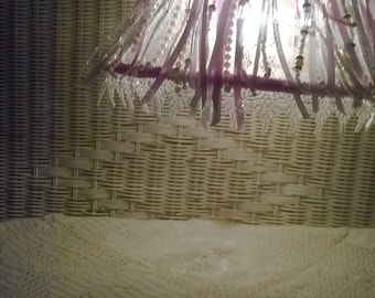 vintage over the headboard lamp with remade shade