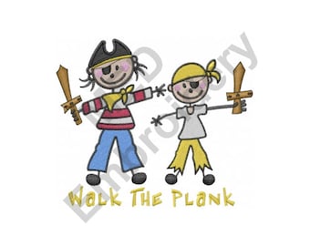 Pirates - Machine Embroidery Design, Walk the Plank