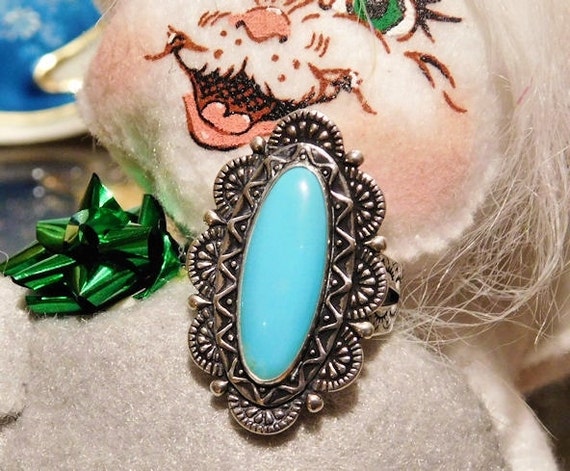 Carolyn Pollack Relios Turquoise Ring / Sterling Silver