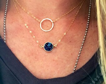 Gold Circle Neckalce // Eternity Necklace // Gold Circle-Eternity Necklace