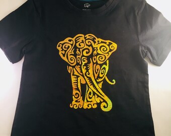 Kids Elephant organic cotton T shirt for boy or girl