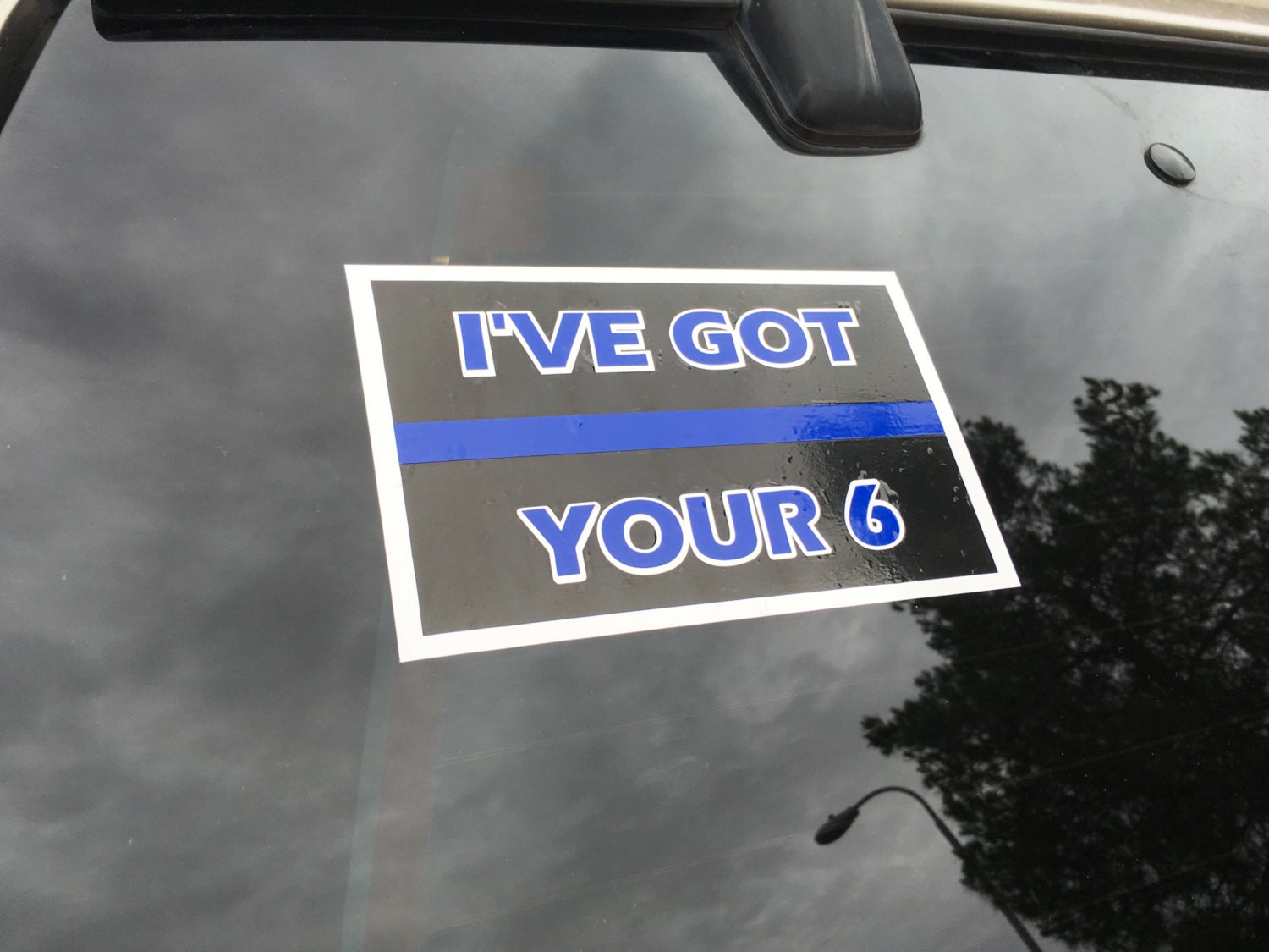 Ive Got Your 6 Thin Blue Line Police Support Car Decal 3908