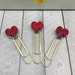 One red iced heart (double-sided) clip
