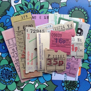 25 Assorted Tickets - Mixed Media - Altered Art - Assemblage - Cards - Scrapbooking - Smash Book - Junk Journal - Collage