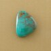 Triangle Turquoise Cabochon, Turquoise Mountain stabilized turquoise, 25x18x8mm triangle, color blue, hand-cut turquoise cabochon