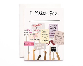Women's March: I March For ______ Cards