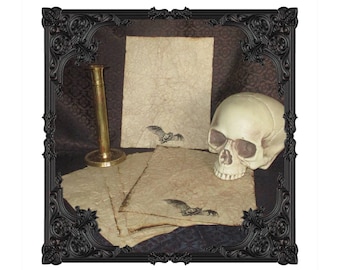 Vampire Bat Paper - Ruggedly Antiqued - 10 Sheets