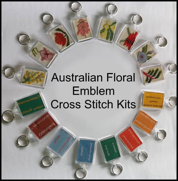 Australian Floral Emblem Cross Stitch Kit all you need to