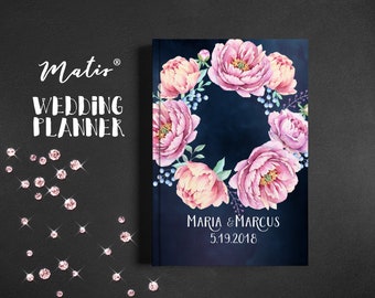 Wedding binder,Wedding book,Pink navy wedding planner,Printable wedding organizer,Printable wedding planner,Wedding planning book,Custom