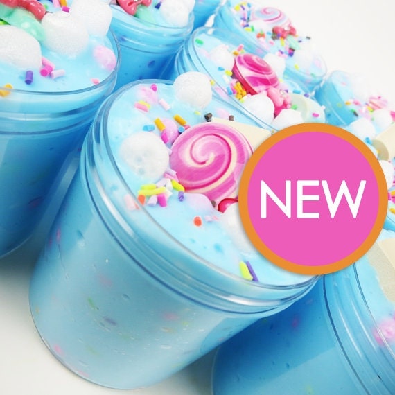 Unicorn Birthday Cake Slime Scented with Charm