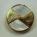 80s gold button with mother of pearl