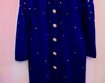 Vintage Purple Women's 80s Sparkling Jacket