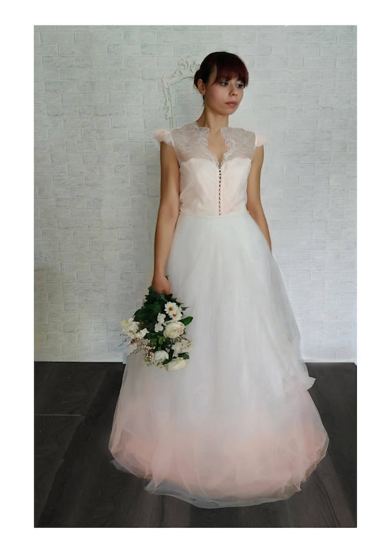 Gradient pink wedding dress bridal gown colored wedding
Gradient Wedding