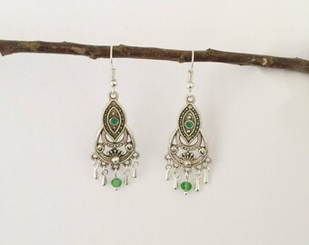 silver plated dangle earrings