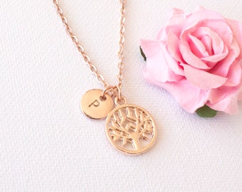 Rose gold tree necklace, tree of life necklace, tree necklace, tree of life, family tree necklace, rose gold necklace, rose gold jewellery