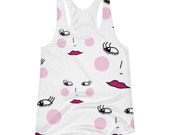 Women's Faces Racerback Tank