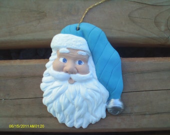 Santa Claus Ornament - Blue Hat