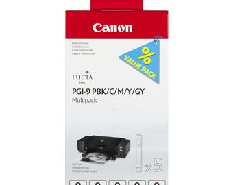 Sell multipack Canon PGI - 9 black pigmented ink / Cyan / Magenta / yellow / gray 5 cartridges Pgi-9: Pbk + C + M + Y GY PIXMA PRO9500