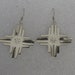 Vintage Sterling Native American Zia Cross Earrings 1 3/4" Long