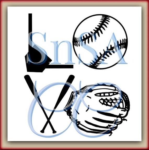 Download Baseball SVG Love Glove Base Bat Home Plate There's No