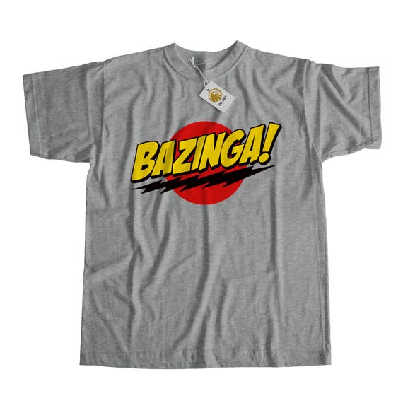 Bazinga Shirt Grey Or White Unisex Bazinga Tshirt Bazinga
