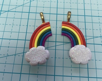 Rainbow charms (with gold bevels)