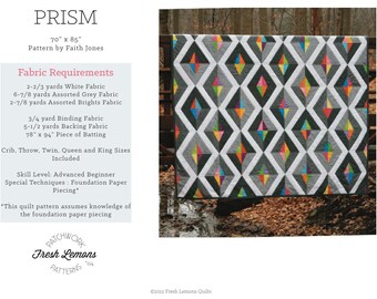 Modern Quilt Pattern - Prism - PDF
