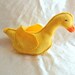 Duck made of cotton, soft cotton, stuffed with merino wool roving, 8inch length