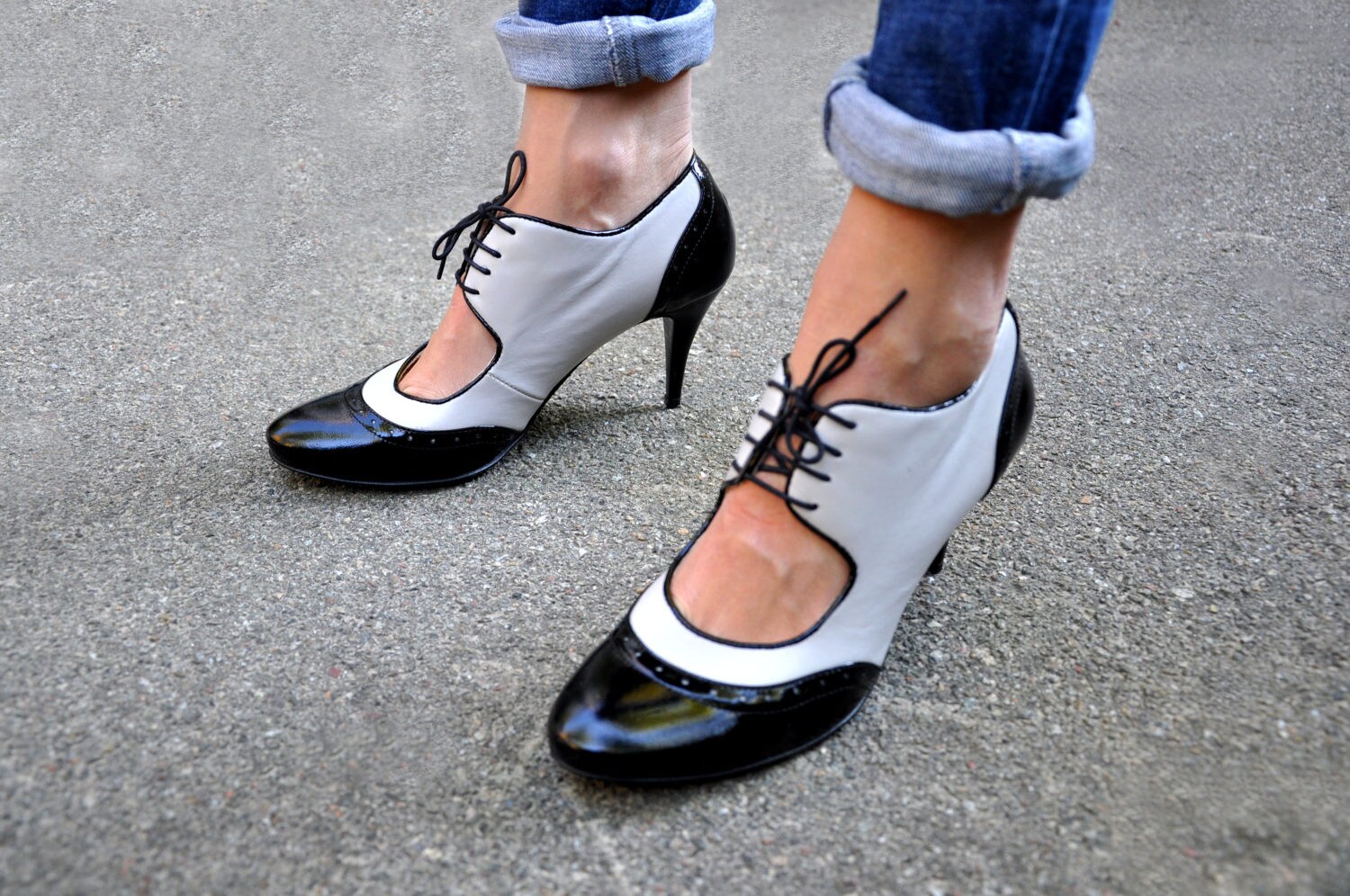 Moss Oxford Heels Womens Oxfords Leather Shoes Heeled